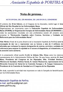 Nota de prensa "Acto Congreso"