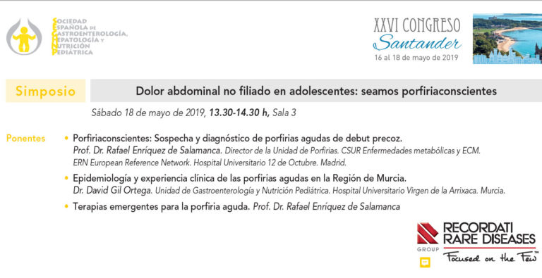 Dolor abdominal no filiado en adolescentes: seamos porfiriaconscientes – 18 Mayo 2019