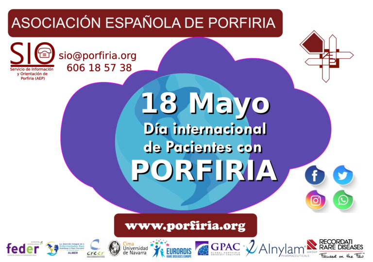 18 mayo. Día Internacional de Pacientes con Porfiria